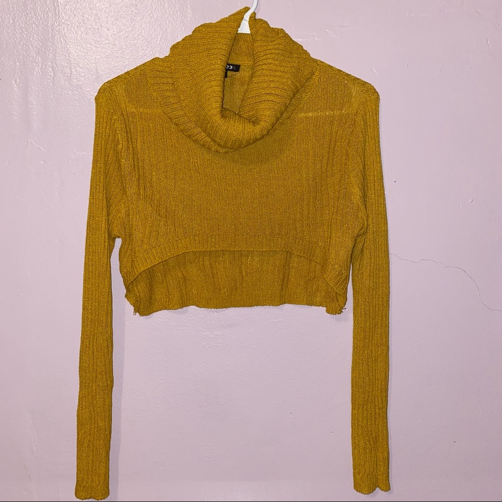 Cropped turtleneck